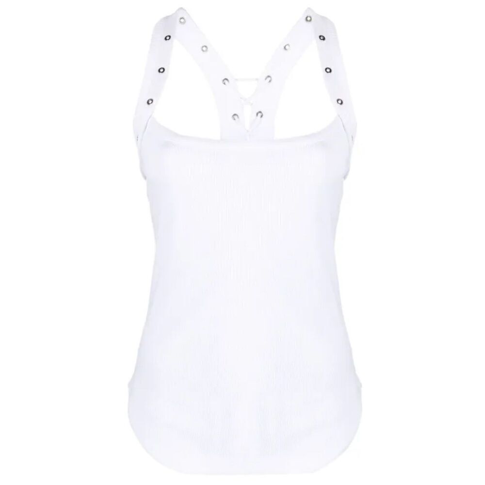The Attico Eyelet-Embellished Ribbed-knit Tank Top NWT Size 42/ US 4-6